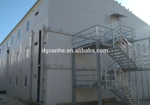 低成本现场建筑办公室3层移动模块化建筑3间卧室40英尺预制豪华可扩展集装箱房