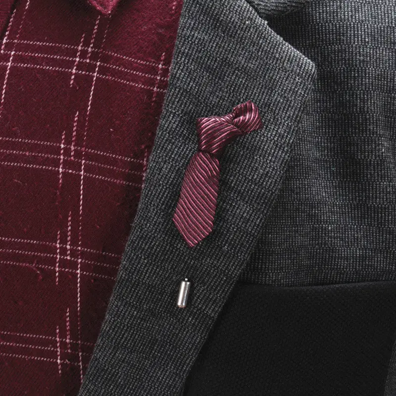 Spilla Pin Uomini Risvolto Pin Spogliato della Cravatta a Forma di Spilla per il Vestito Decorazione di Cerimonia Nuziale di Modo Groomsmen Spille Pin