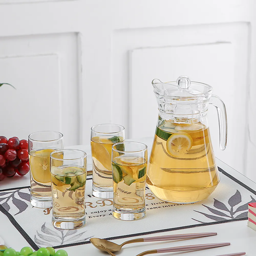 Set di teiere in vetro borosilicato resistente al calore all'ingrosso originale con tazza