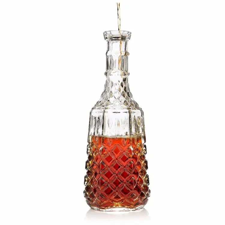 Leere JUWA PREMIUM Big Dekorative Weinglas Dekan ter Große Schnaps Brandy Flasche mit luftdichtem Stopfen