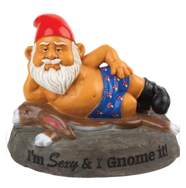 Divertente Sexy Gnome, novità del Giardino Della Decorazione Prato Ornamento