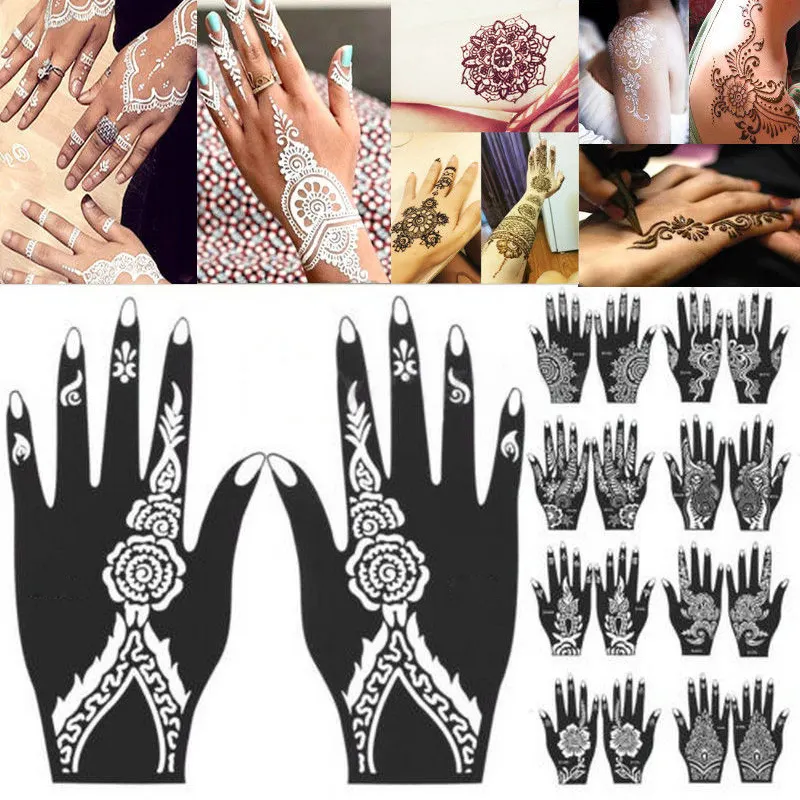 Tatuagem de henna, estêncil e pintura corporal, arte corporal