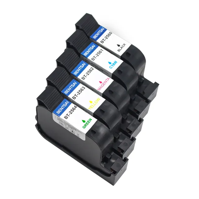 Bentsai Pelarut Cepat Kering Tinta Cartridge Digunakan untuk BT-HH6015B2 Handheld Inkjet Printer Coding Di Kantong Plastik Botol Kaca Asli