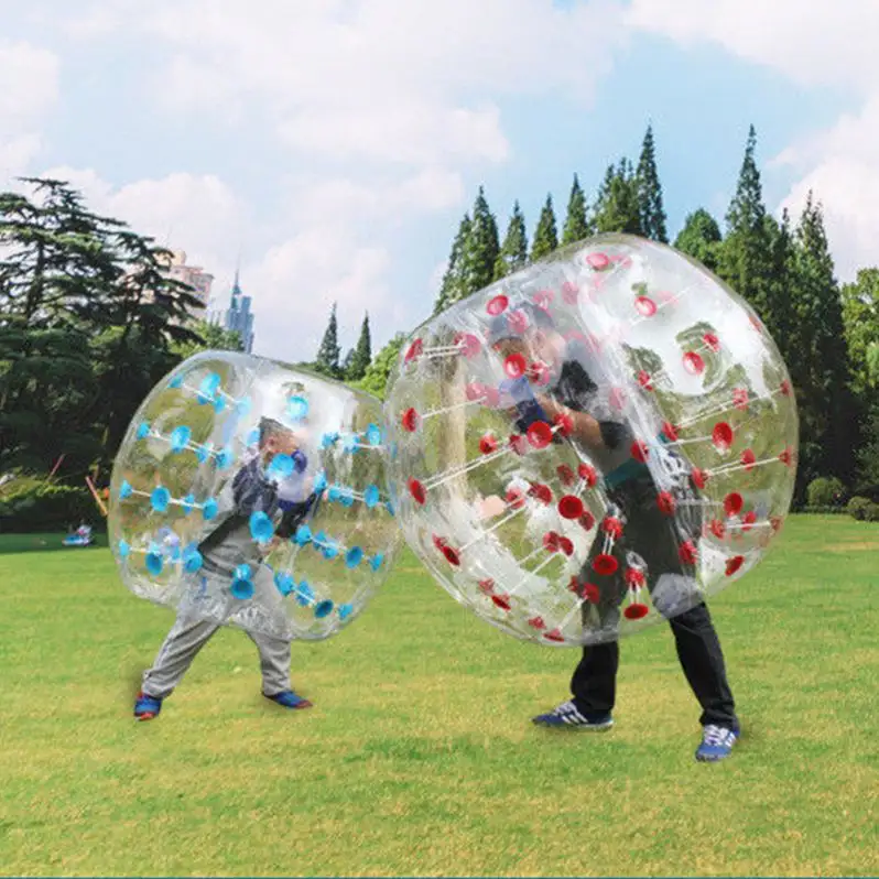 Interesante juegos al aire libre humano inflable cuerpo parachoques burbuja inflable balón de fútbol para la venta