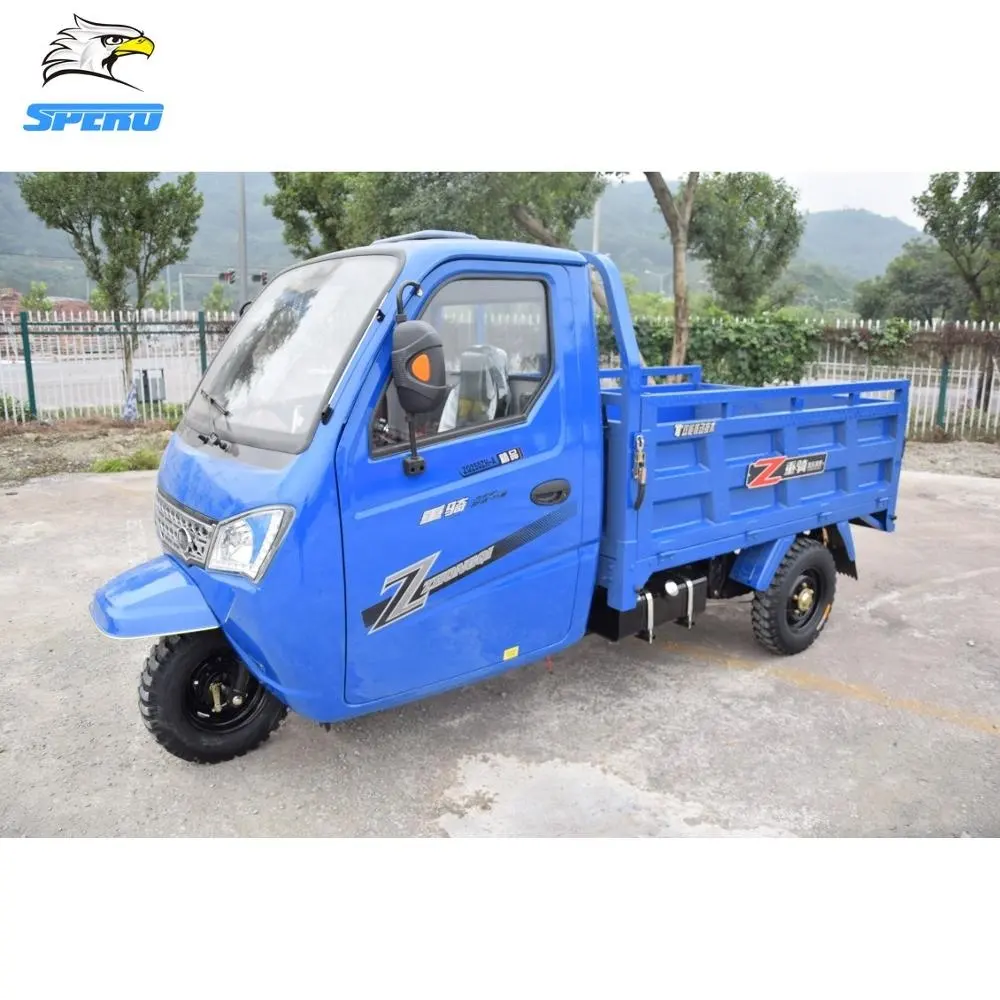 Alta qualidade preço agradável 300 cc gasolina adulto triciclo cabina motocicleta com zongshen motor liventilador
