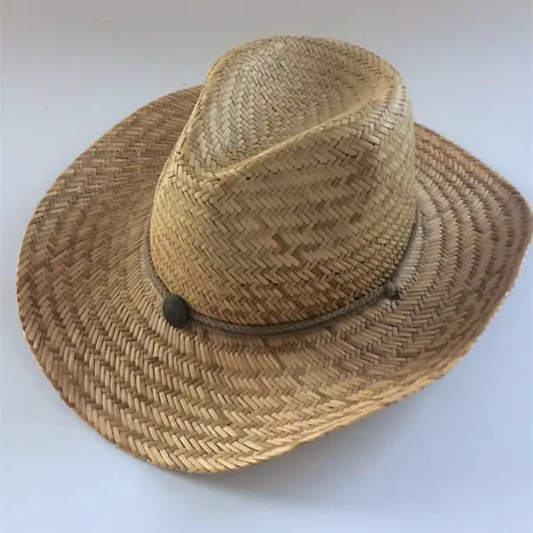 Moda a buon mercato su misura cappelli di paglia a tesa larga adulti età gruppo cappello da cowboy da uomo di alta qualità con logo