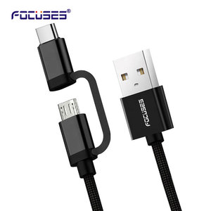 1.2 M 10 Feet Usb mikro USB Kabel 0.2M kablo uzunluğu ve cep telefonu kullanımı Kabek 2 In1 mikro B tipi C USB şarj kablosu - Product Image 2