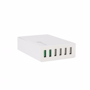 Akıllı USB şarj aleti çok liman masaüstü Laptop şarj cihazı 2021 yeni <span class=keywords><strong>6</strong></span> limanlar elektrikli ab/AU/abd/İngiltere tak 60W QC3.0 hızlı şarj