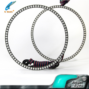 Çok renkli Halo Yüzükler Tam Daire LED RGB Melek Gözler 140mm 150mm 160mm 170mm 180mm - Product Image 2