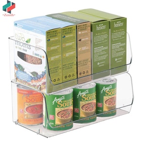 ZNF00017クローゼット用オープンフロント付きスタッカブルプラスチック食品貯蔵オーガナイザービン寝室バスルーム