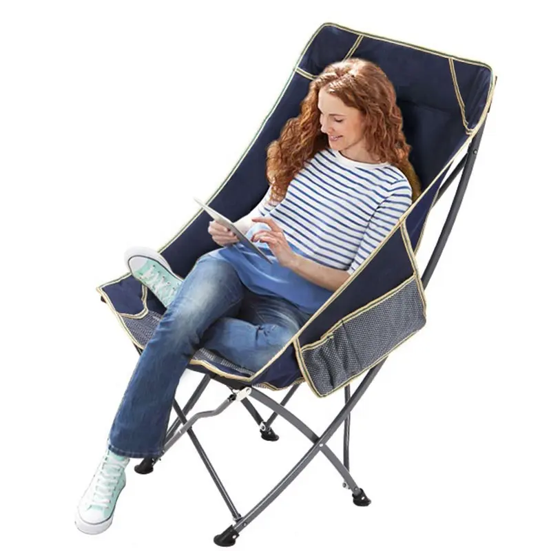 Chaise pliante Portable et légère pour barbecue pêche, fauteuil d'extérieur, lunaire, pour Camping, vente en gros, livraison gratuite