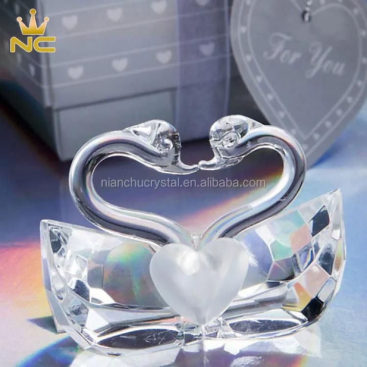 Lembranças de casamento de noiva escolha cristal beijo swans