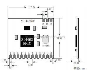 高速SPIRFモジュールSi4463RF送信機および受信機Si4463ワイヤレスモジュール - Product Image 4