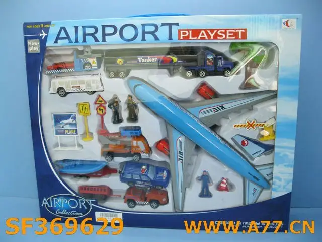 Jogo do aeroporto de brinquedo-avião & carro