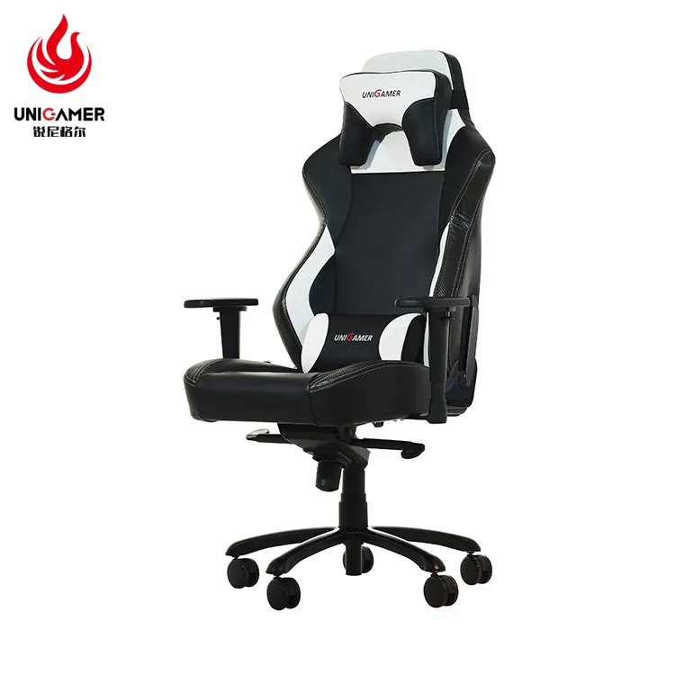 Yootop — siège d'ordinateur ergonomique pour gaming PUBG, chaise de sport et de course, couleur noir et blanc