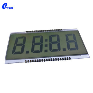 Piccolo schermo LCD LCD a 7 segmenti monocromatico a 4 cifre TN Display LCD riflettente monocromatico - Product Image 3