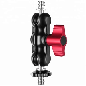 Mini Arm Mount Adapter Multi - Function Double Ball Head รองเท้าสกรูสำหรับกล้อง LCD Monitor LED ไฟ - Product Image 1