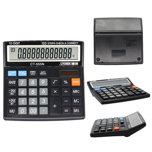 12-stelliger elektronischer Desktop-Rechner mit doppelter Leistung Multifunktions-Kunststoff prüfung Korrekter Steuersatz - Product Image 3