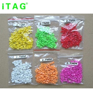 Sayı 1-100 kanarya 3mm klipleri plastik yüzükler kuşlar için