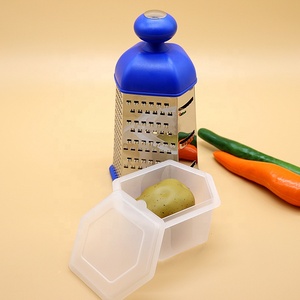 6面盒刨丝器，带防滑橡胶底部和容器，用于蔬菜，奶酪，生姜 - Product Image 4
