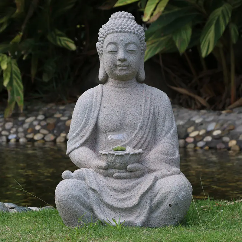 Estatua de piedra de Buda que ríe. Estatua de Buda de piedra a precio barato.