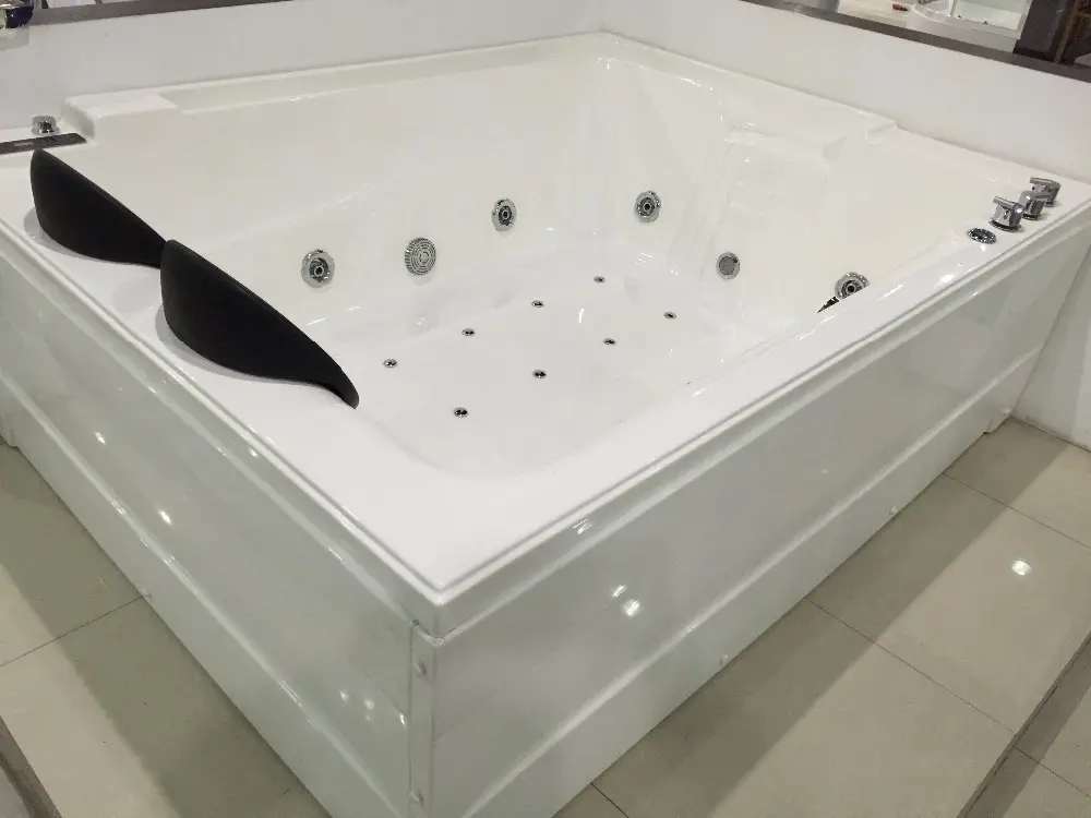 Due persone free standing grande quadrato di plastica jacuzi vasca da bagno