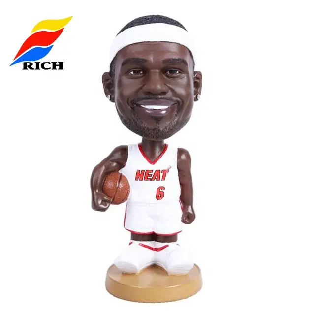 Personalized Custom Made Basketball Bobble Resin Shaking Head Doll