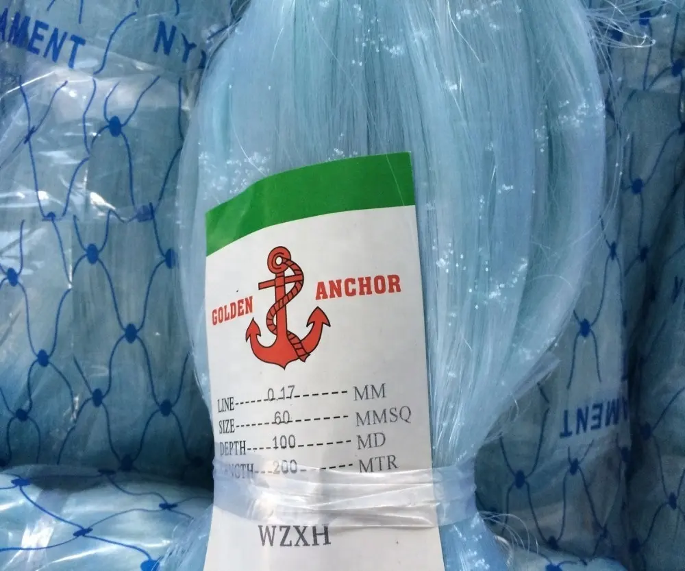 Alta Qualidade Preço De Redes De Pesca Golden Anchor Nylon Monofilamento Fish Net Para Venda WZXH