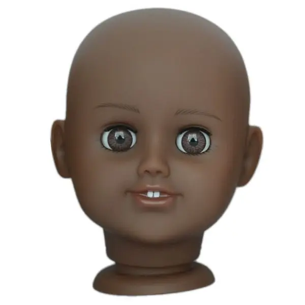 Kits de poupée en vinyle dur pour filles américaines, moule de tête de poupée personnalisé, vente en gros dans différents tons de peau pour poupées jouets pour enfants