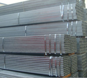 ASTM A500 Q355 钢制安装钢管 100x100mm镀锌方管，带孔 - Product Image 4