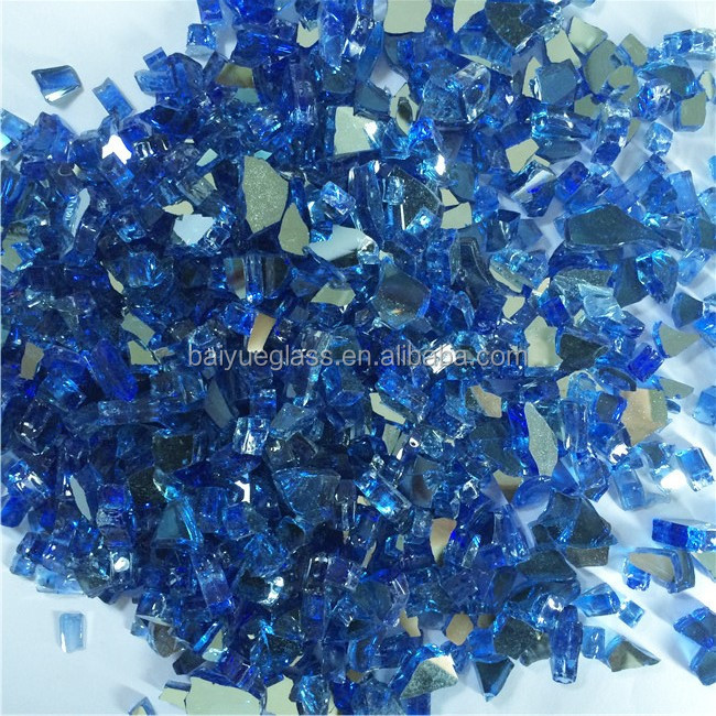 Blue Reflective Tempered Glass Stone