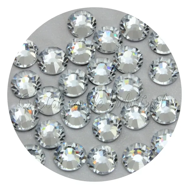 Crystal Castle 4A 10SS clear white flatback rhinestone embellishments wholesale glass hotfix crystals