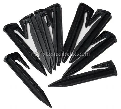 Boundary Wire Plastic Nail Plastic Pegs 8.5cm Black Color Garden Nail