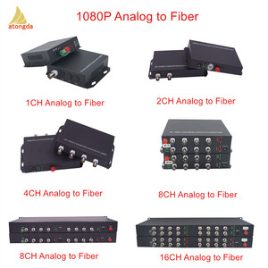 4CH Video analógico BNC Extender HD AHD CVI TVI 1080P Convertidor de video de fibra óptica Divisores y convertidores