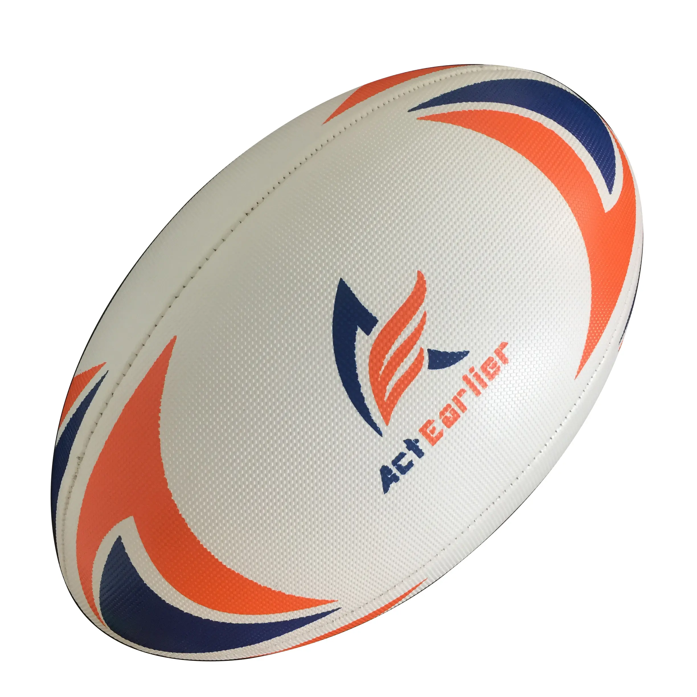 Palla di rugby su ordinazione della superficie del grano bianco dell'attrezzatura di addestramento di sport di squadra di ActEarlier