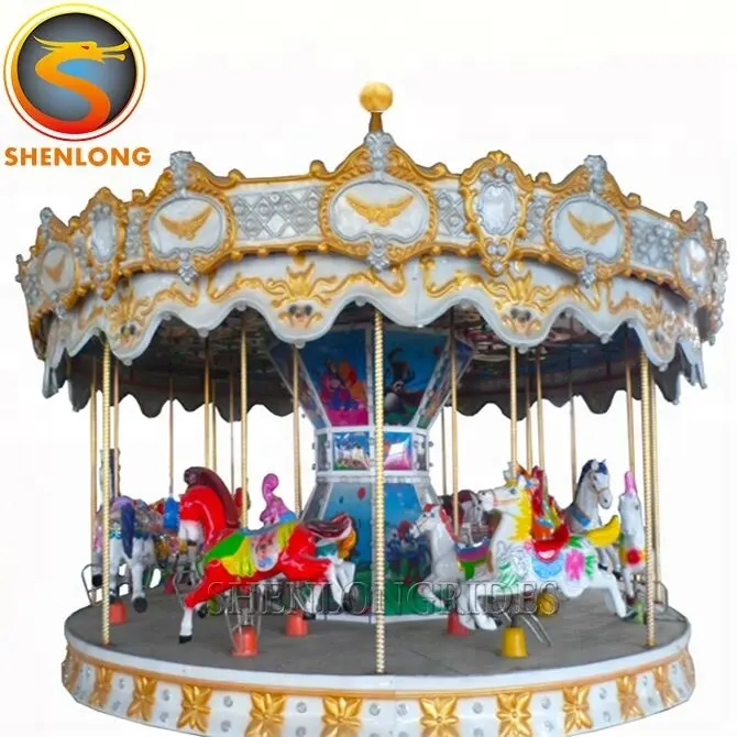 Banyak Digunakan Naik Hiburan Mini Anak Carousel Naik Kuda untuk Dijual