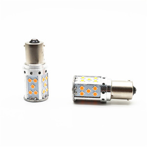หลอดไฟ <span class=keywords><strong>LED</strong></span> Canbus แบบไม่มีข้อผิดพลาด,ความสว่างสูง7440 BA15S P21W S25 3030 35SMD ไฟถอยหลังเบรกอัตโนมัติ2100lm DRL หลอดไฟที่จอดรถด้านหลังสีเหลืองอำพัน