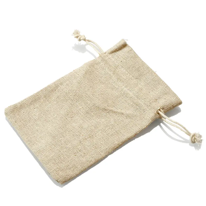 Good quality best selling jute gunny bags, linen drawstring pouch