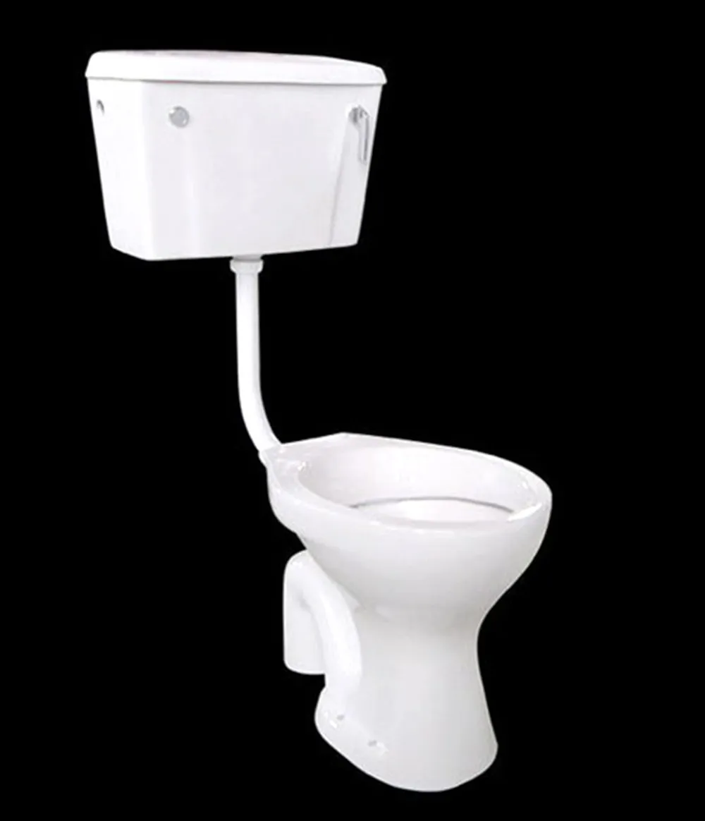 Afrika Markt P Trap Tweedelig Toilet Met Kant Hmodle Doorspoeling Toilet Witte Badkamer Moderne Makkelijke Badkamer Sets Keramische Ronde Wdr