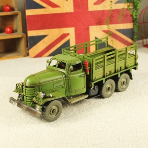 Vintage Iron Handmade 1956 Old <strong>Liberation</strong> 6 Wheels Green Heavy Decorative Metal Diecast Truck Model 1:20 Crafts Home Collection