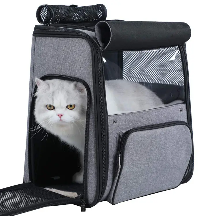 קל משקל בד נייד מתקפל להרחבה כלב לחיות מחמד נסיעות Carrier תיק חתול תרמיל Carrier עבור חיות מחמד עד 18 £