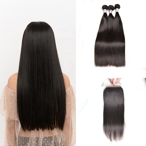 インドからのキューティクルアラインヘア人毛生インド未処理バージン100% ナチュラルストレートウェーブヘアバンドル10-28インチ