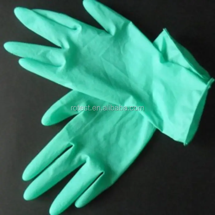 long green aloe latex gloves