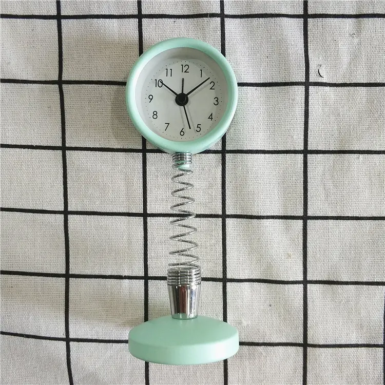 Металлические часы, мини-будильник с пружиной