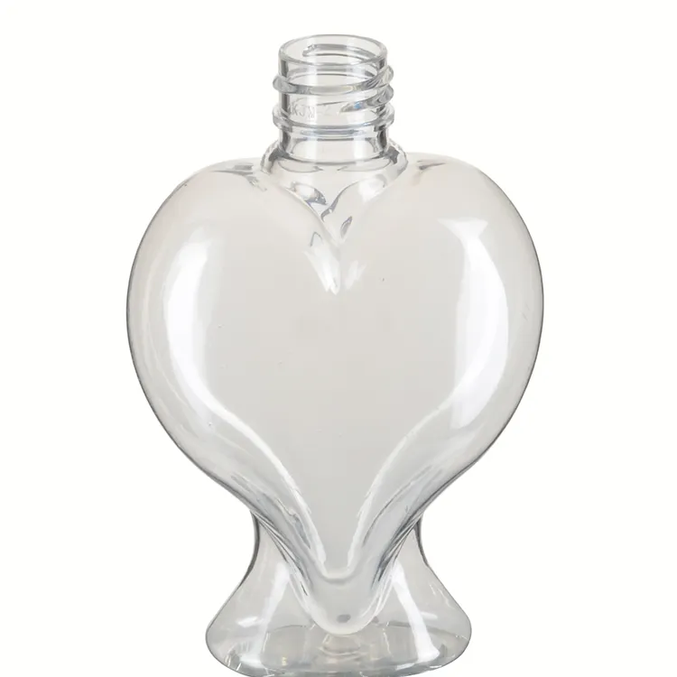 100ml 3.5 once bottiglia in plastica trasparente PET bottiglia a forma di cuore lozione Lody liquore profumo bottiglie cosmetiche per la cura della pelle