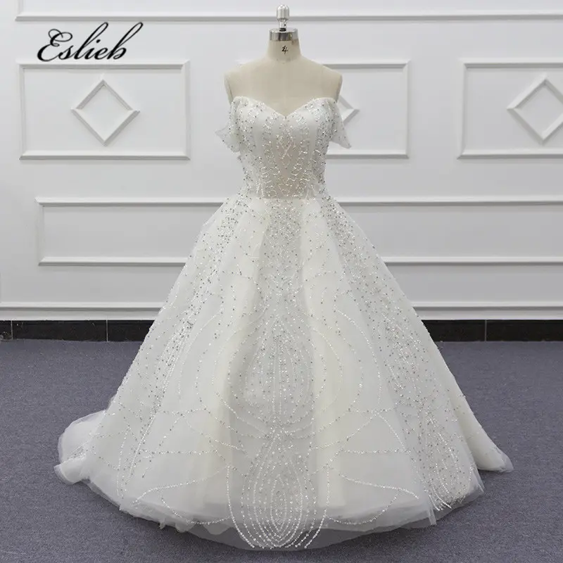 Vestido de casamento 2015 novo vestido de baile sem mangas corpo inteiro lace frisada vestido de casamento de luxo vestido de casamento da noiva personalizado