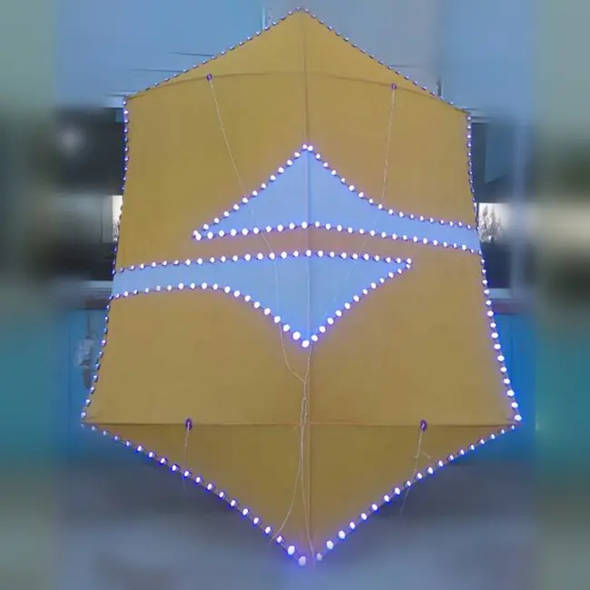 Iluminação led personalizada kite rokaku kite com corda voadora e carretel