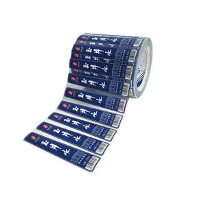 Custom Printed Pearlish Film Drink Water Bottle Adhesive Label