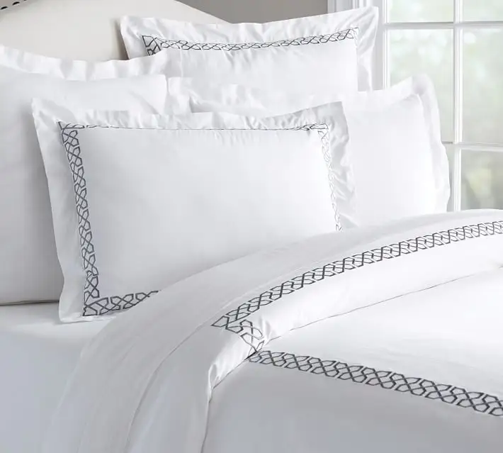 Wholesale Hotel Flat Fitted Cotton Sheet Bedding Set