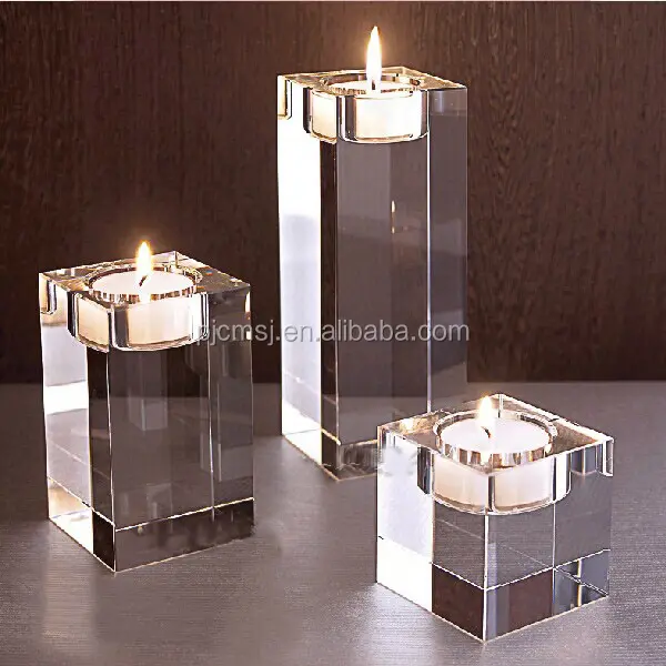 Piazza tavolo di cristallo candela tealight titolari per bar e regali ch-m037& decorazione